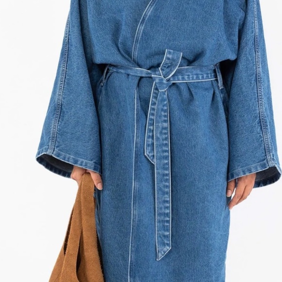 Coats | Denim Wrap Coat 
